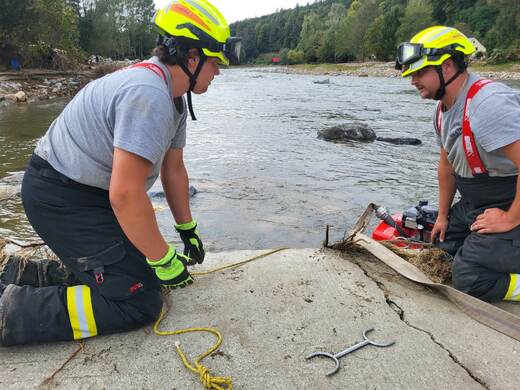Účastnili jsme se prací po povodních v Jeseníkách